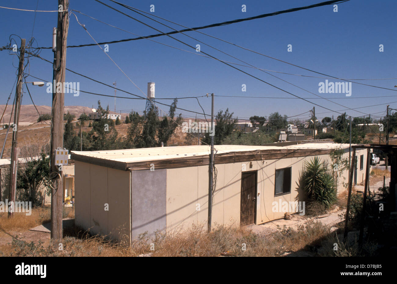 caravan housing at alon settlement in judea Stock Photo