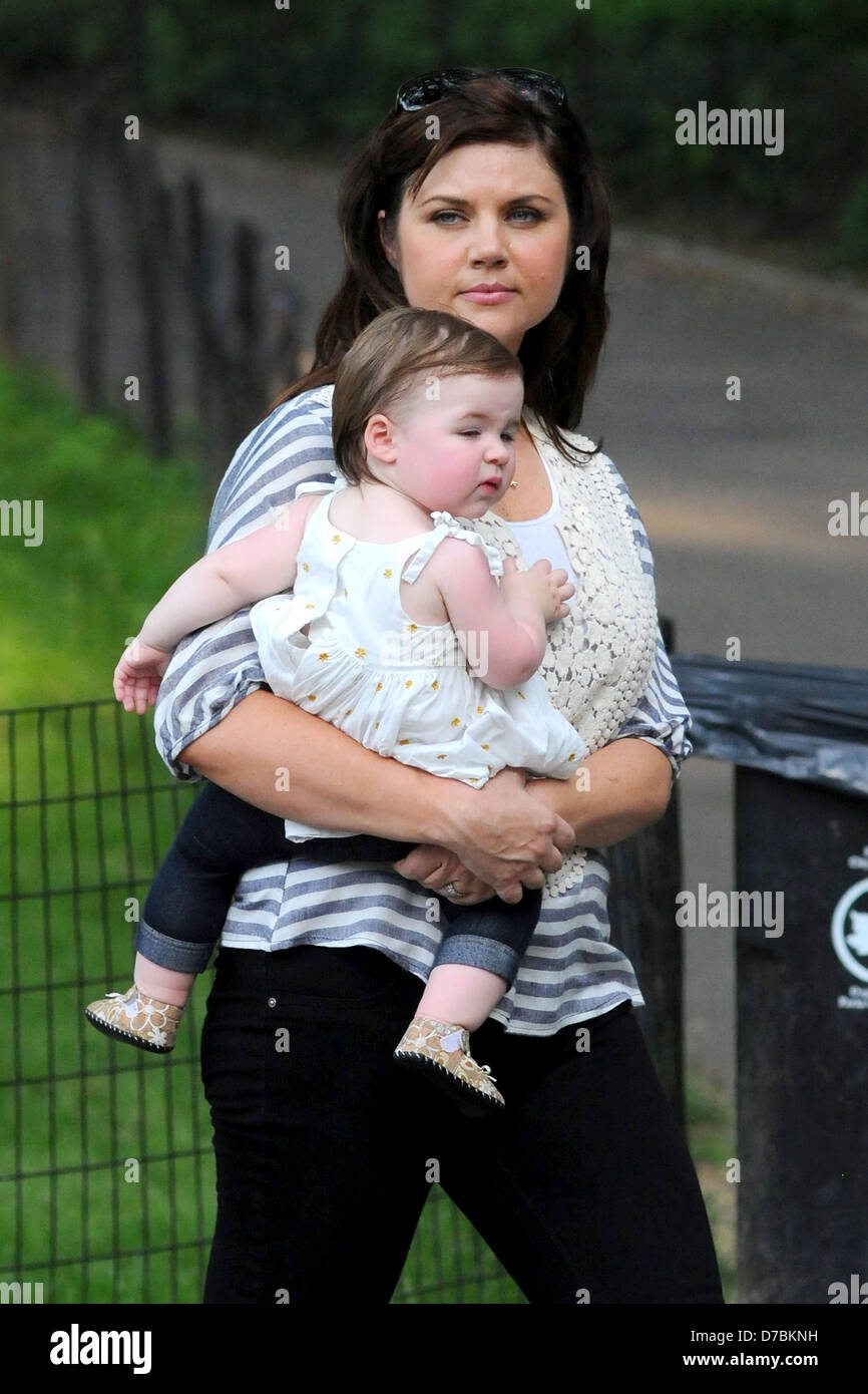 Tiffani Thiessen and daughter Harper Smith Baby Buggy Bedtime Bash held