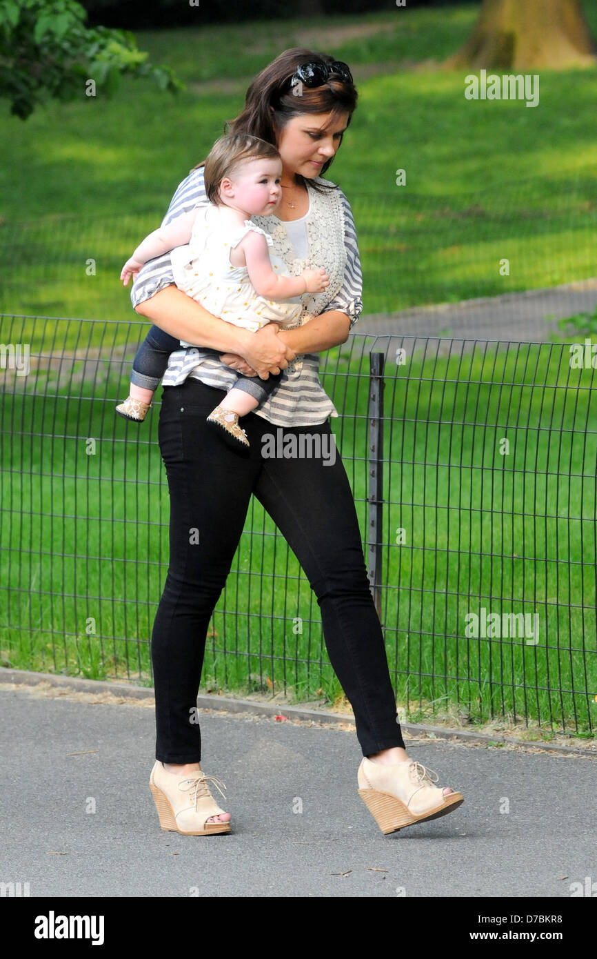 Tiffani Thiessen and daughter Harper Smith Baby Buggy Bedtime Bash held