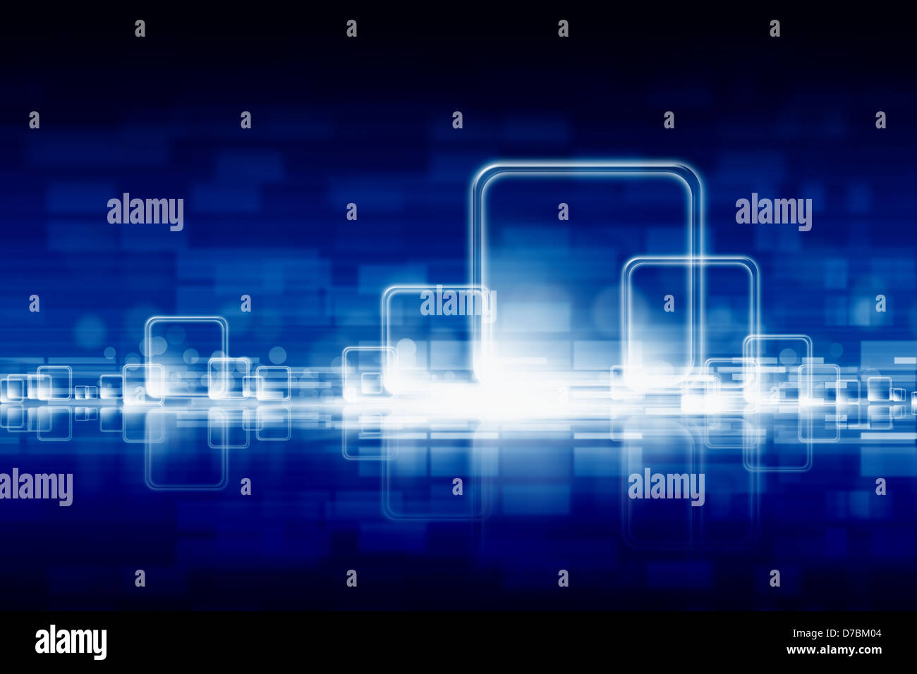 Abstract technological background - bright blue squares Stock Photo - Alamy