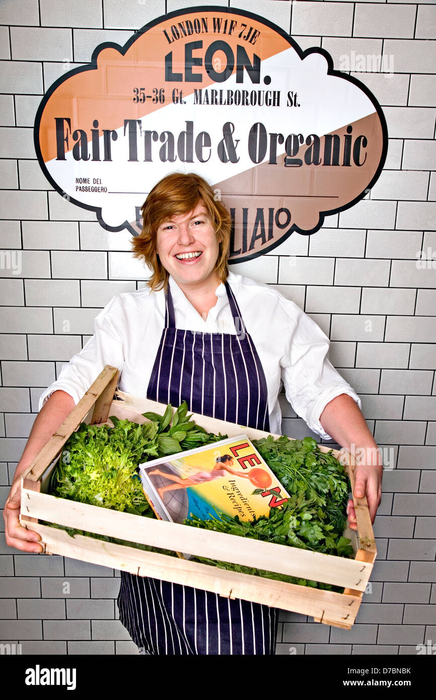 Allegra McEvedy (MBE). English chef, broadcaster and writer. Co founder of restaurant chain Leon Stock Photo