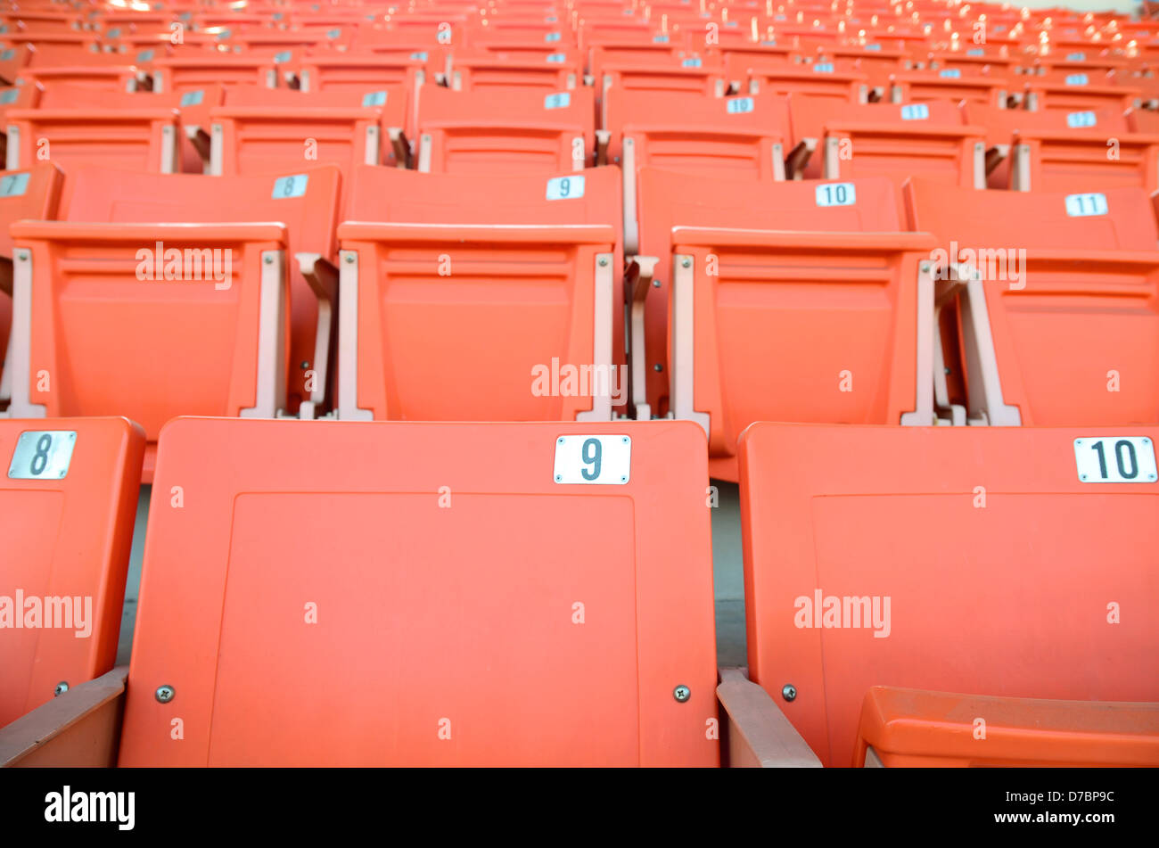 Stadium seats Stock Photo