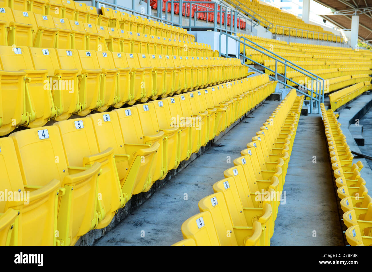 Stadium seats Stock Photo