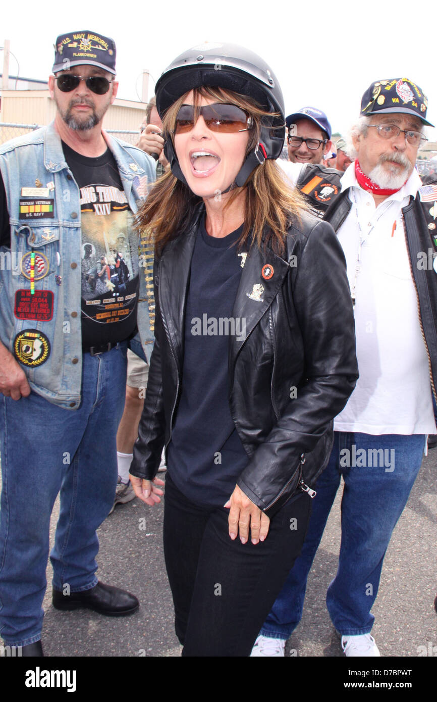 Sarah Palin and her family participate the annual Rolling Thunder rally for POW/MIA Arlington, Virginia - 29.05.11 Stock Photo