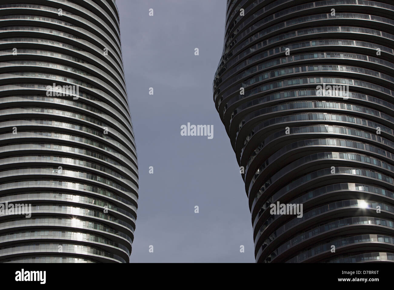 Absolute World Condominium Towers By Yansong Ma;Mississauga Ontario Canada Stock Photo