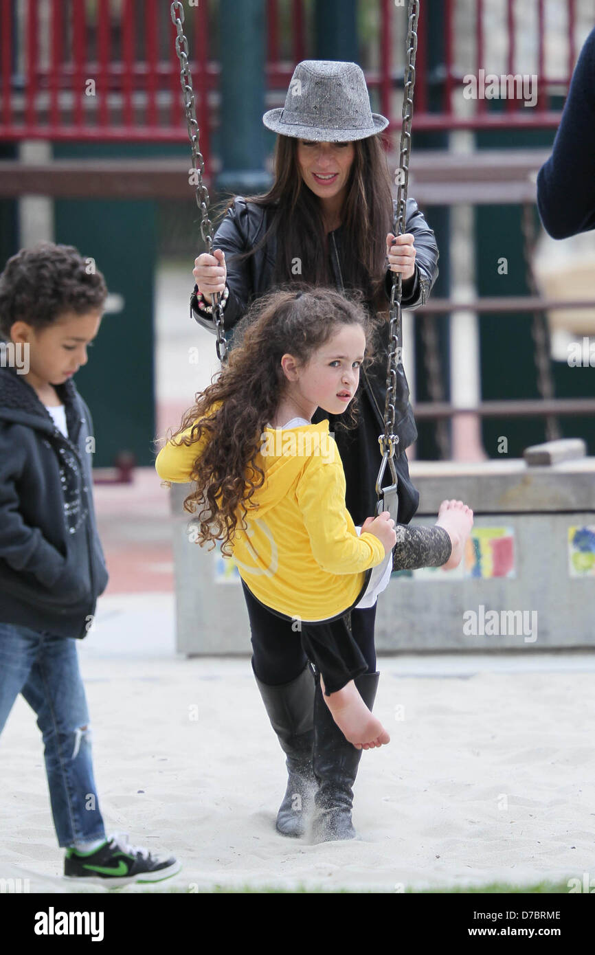 Soleil Moon Frye and her daughter Poet Sienna Rose Goldberg spend an