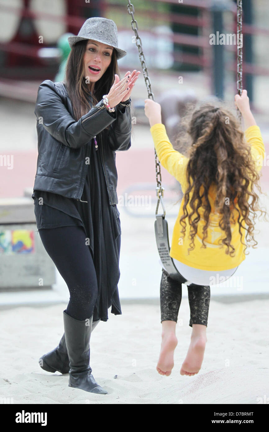 Soleil Moon Frye and her daughter Poet Sienna Rose Goldberg spend an