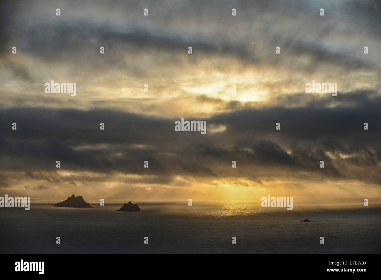 The Skellig Islands Viewed From Bolus Head At Sunsetiveragh Peninsula