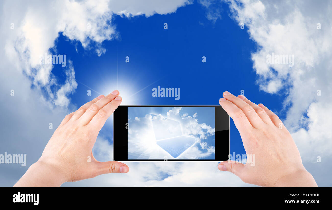 Technology background, cloud computing, augmented reality, abstract ...