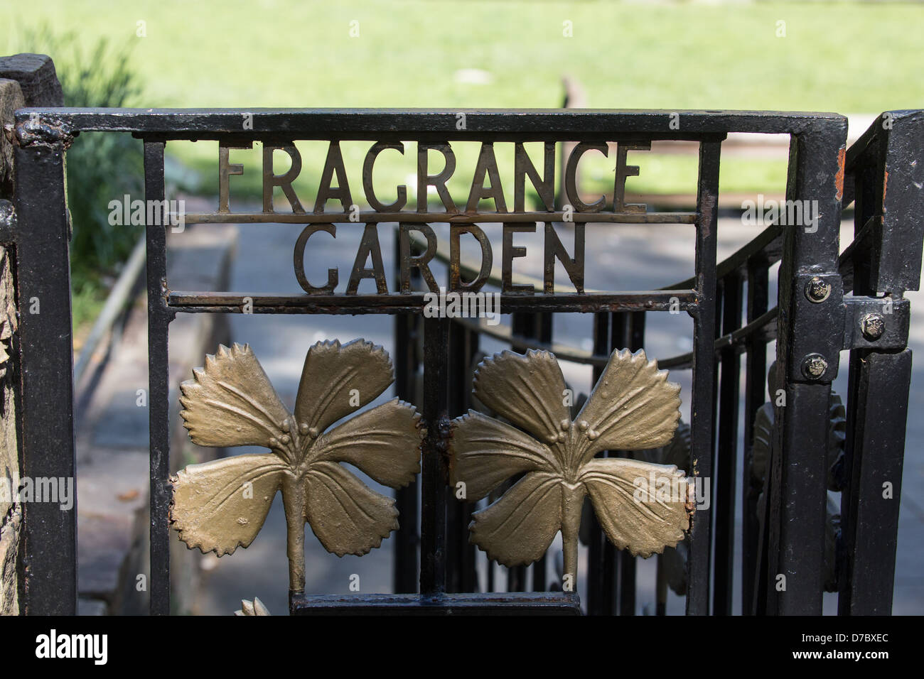 The Fragrance Garden at the Brooklyn Botanic Garden, New York, NY Stock Photo