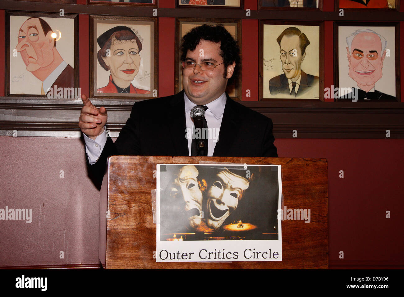 Josh Gad The 61st Annual Outer Critics Circle Theatre Awards held at Sardi's Restaurant - Inside New York City, USA - 26.05.11 Stock Photo