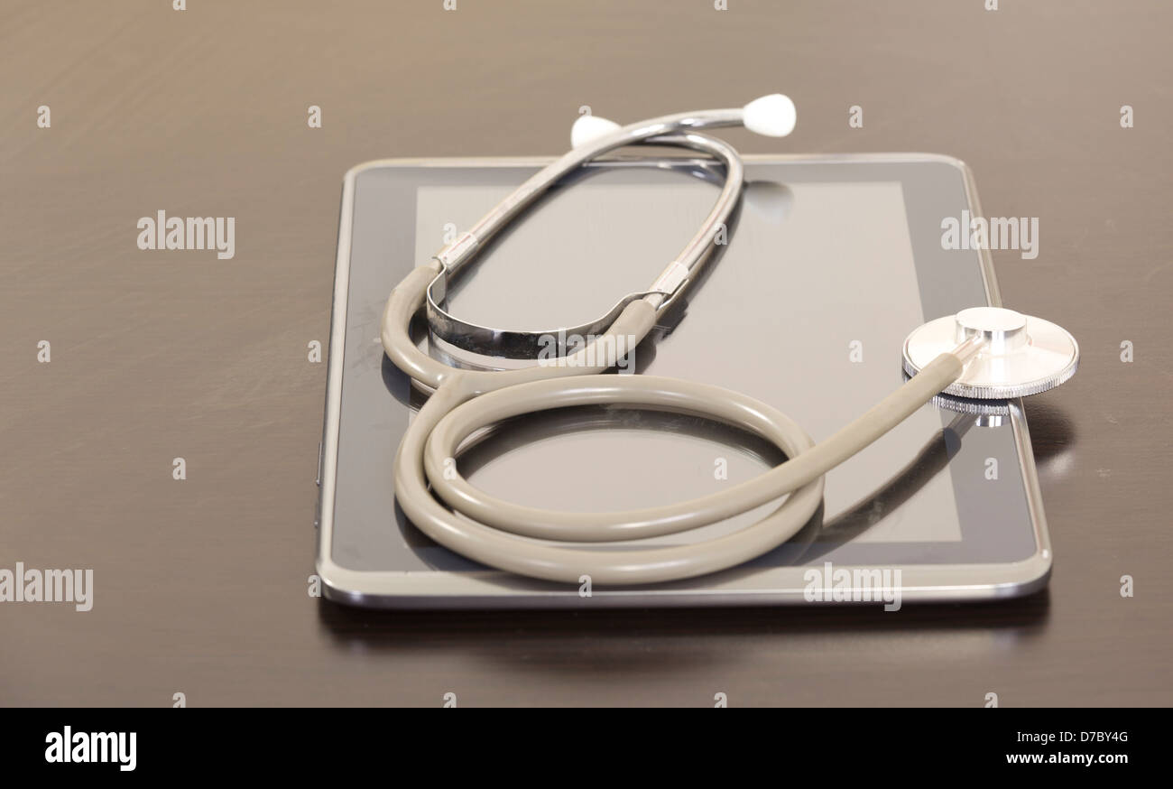 Doctor workplace with digital tablet and stethoscope Stock Photo - Alamy