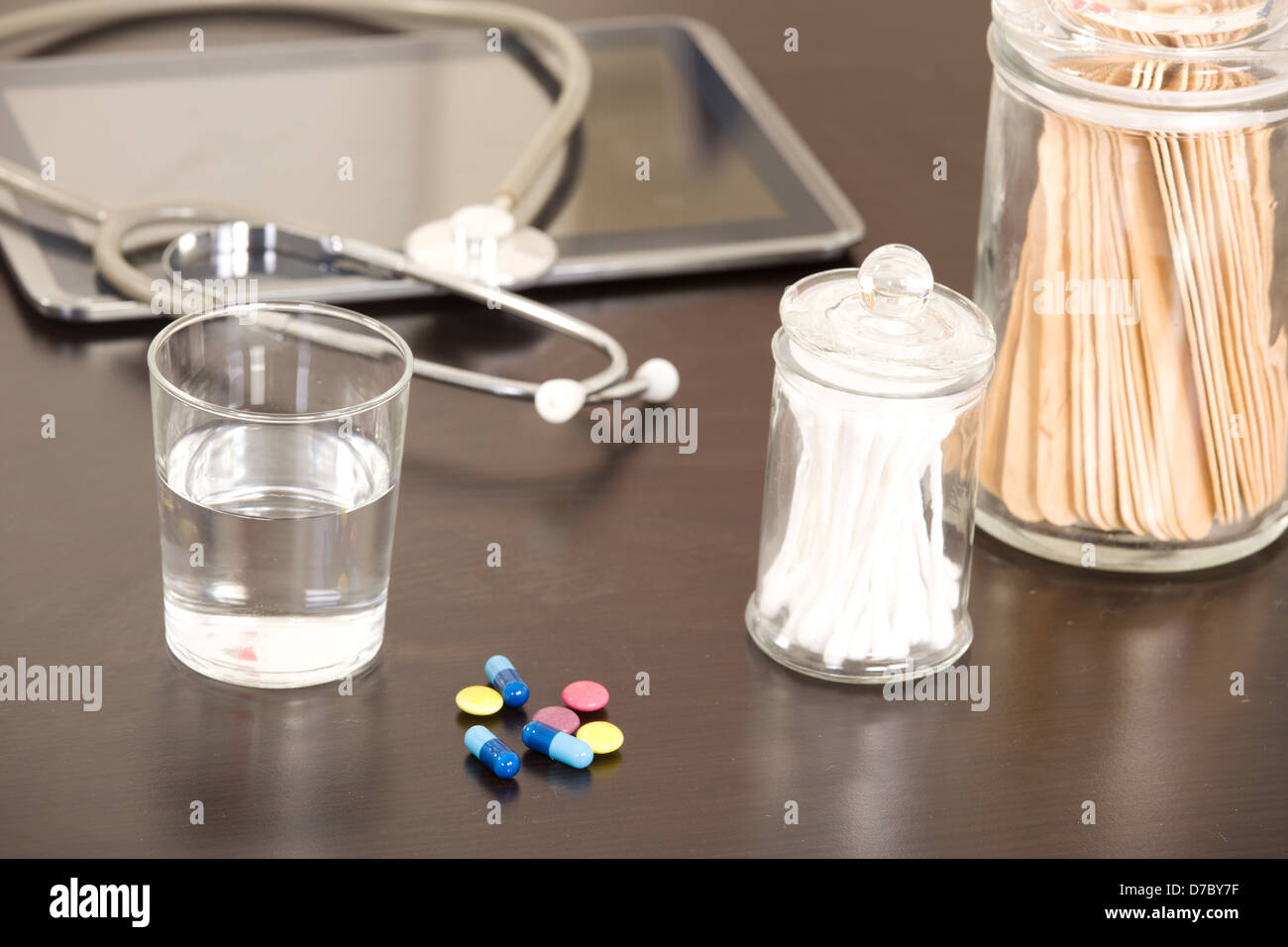 Doctor workplace with digital tablet and stethoscope Stock Photo - Alamy