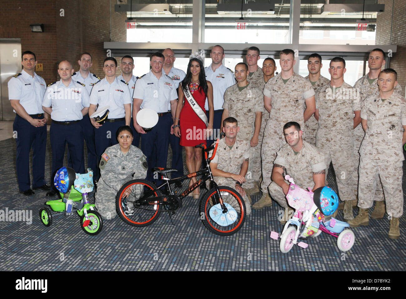 Miss USA, Rima Fakih Miss USA Contestants attend a bike build in celebration of the 60th anniversary of the Miss USA Pageant Stock Photo