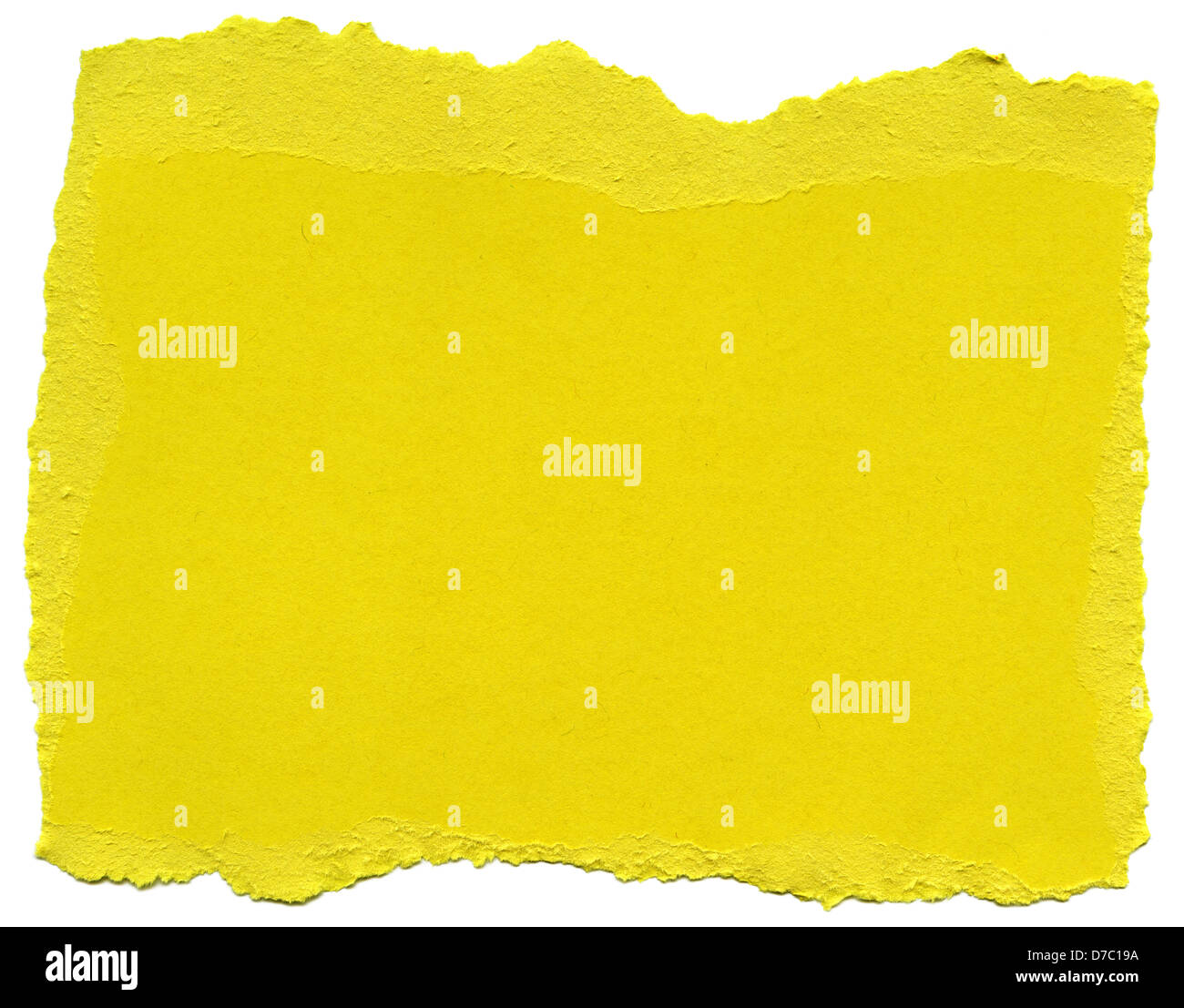 Texture of yellow fiber paper with torn edges. Scanned at 1200dpi using a professional Epson V700 scanner. Stock Photo