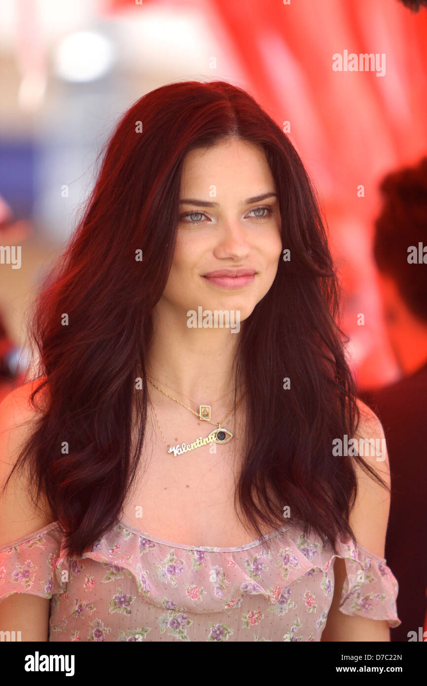 Adriana Lima Victoria's Secret 'Angel' Models are seen while on 'Extra
