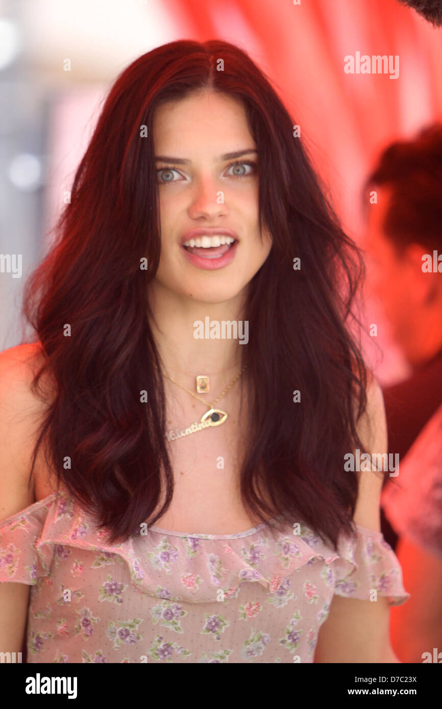 Adriana Lima Victoria's Secret 'Angel' Models are seen while on 'Extra