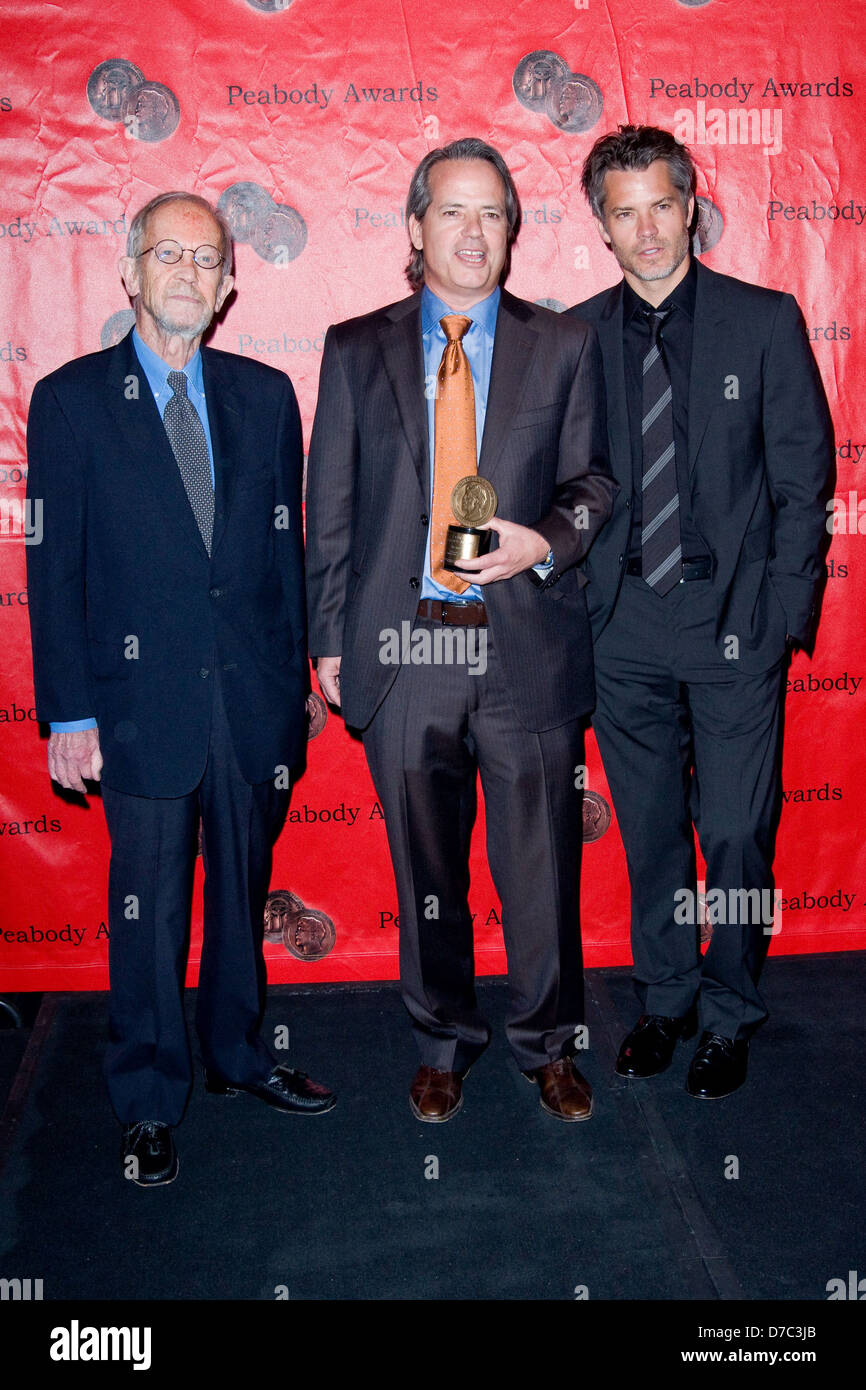 Elmore Leonard, Graham Yost and Timothy Olyphant 70th Annual Peabody