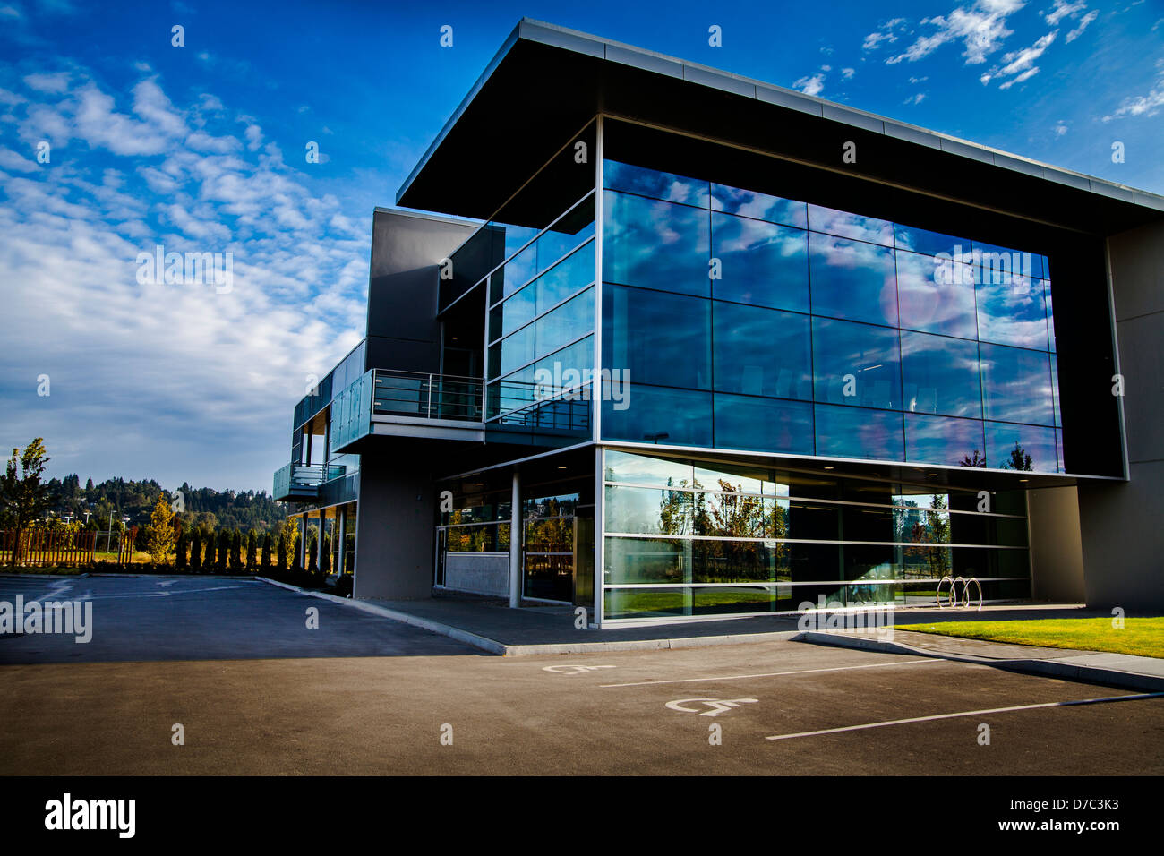 Modern office building with blue sky Stock Photo - Alamy