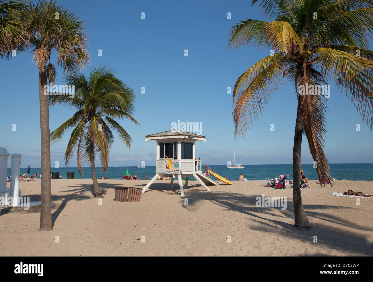 Lifeguard Station On Beach;Fort Lauderdale Florida Usa Stock Photo Alamy