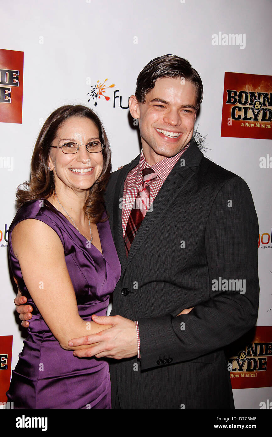Jeremy Jordan and his mom Opening night after party for the Broadway  production of 'Bonnie and Clyde' held at the Edison Stock Photo - Alamy
