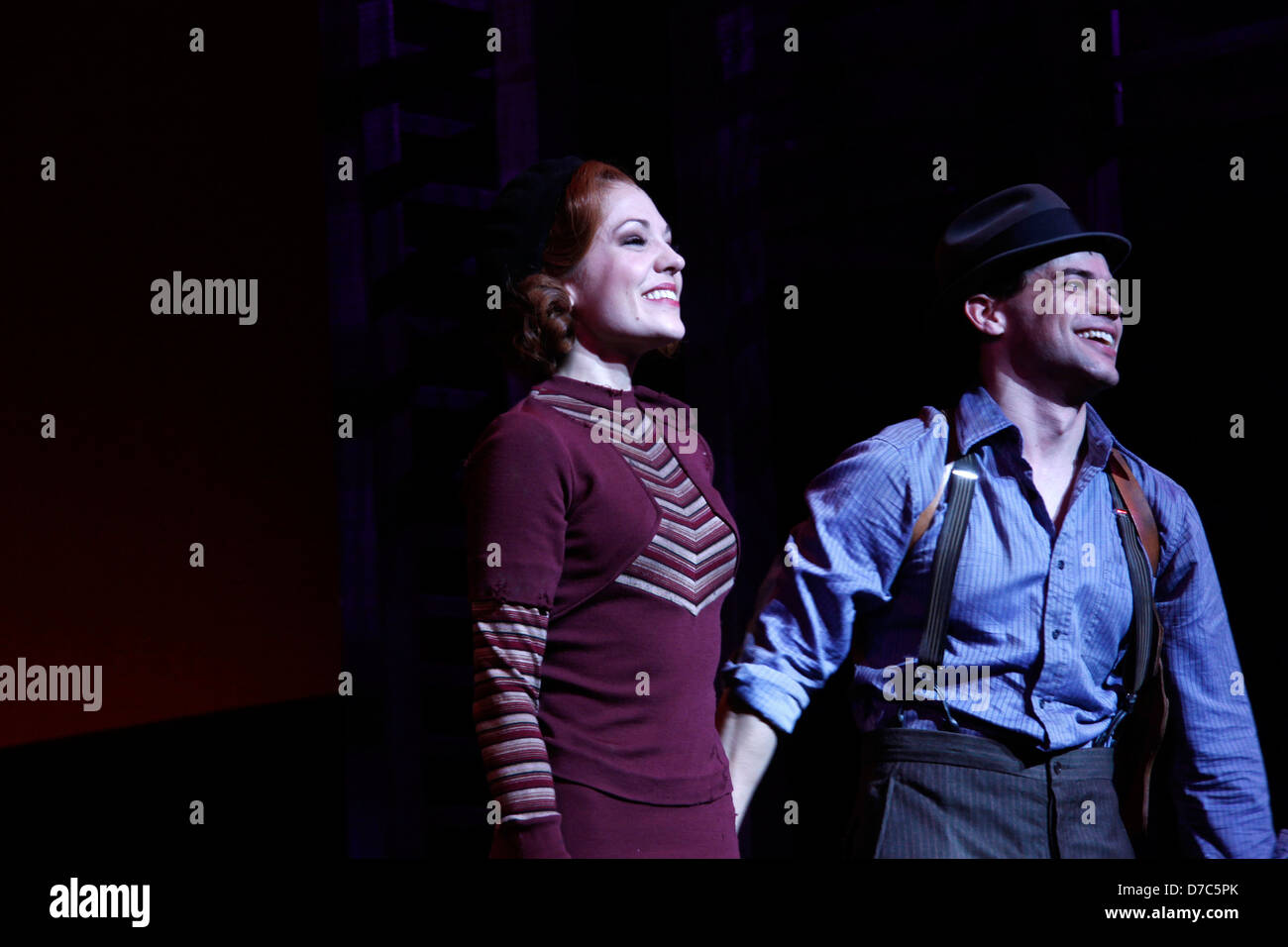 Laura Osnes And Jeremy Jordan Opening Night Of The Broadway Production Of Bonnie And Clyde At The Gerald Schoenfeld Theatre Stock Photo Alamy