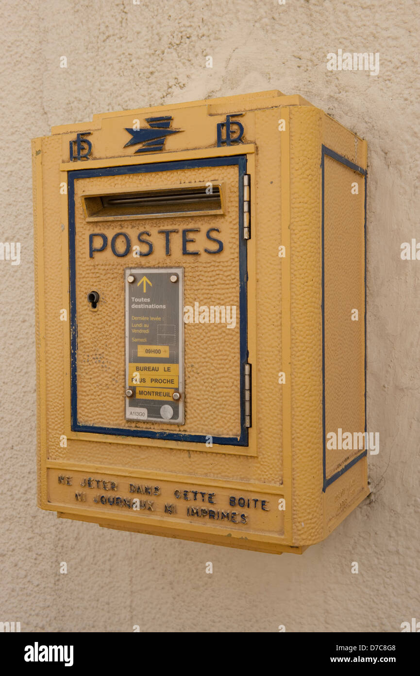 Postes Mail Post Letter Mail Box Montreuil France Stock Photo