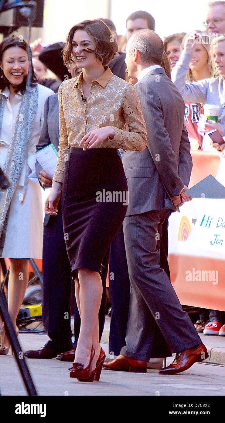 Keira Knightley at the 'Today Show' to promote her new movie 'Last