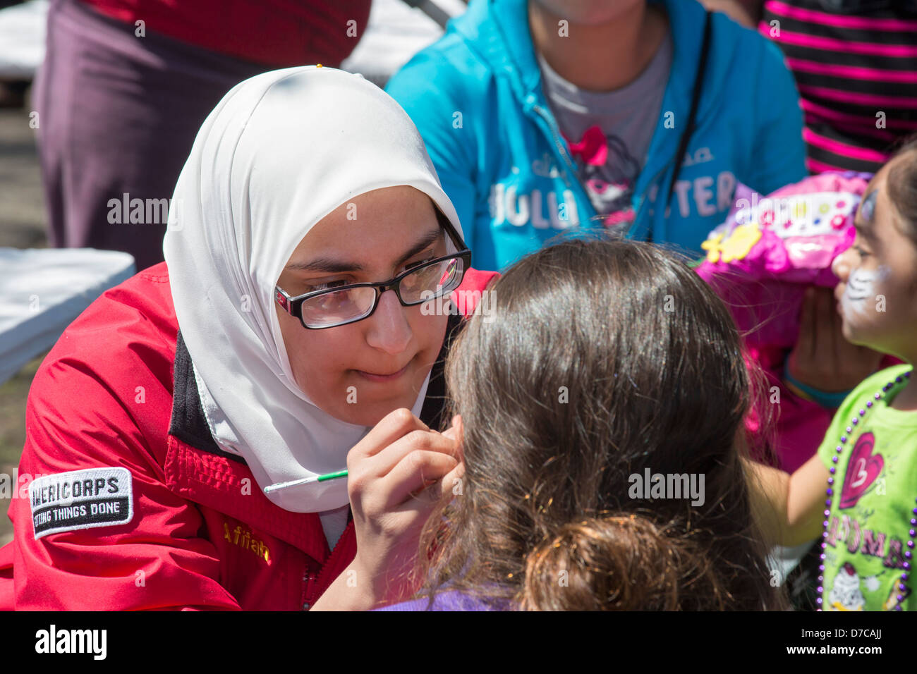 Thousands of children attended the annual Día de los Niños celebration at Clark Park in Detroit's Mexican-American community. Stock Photo