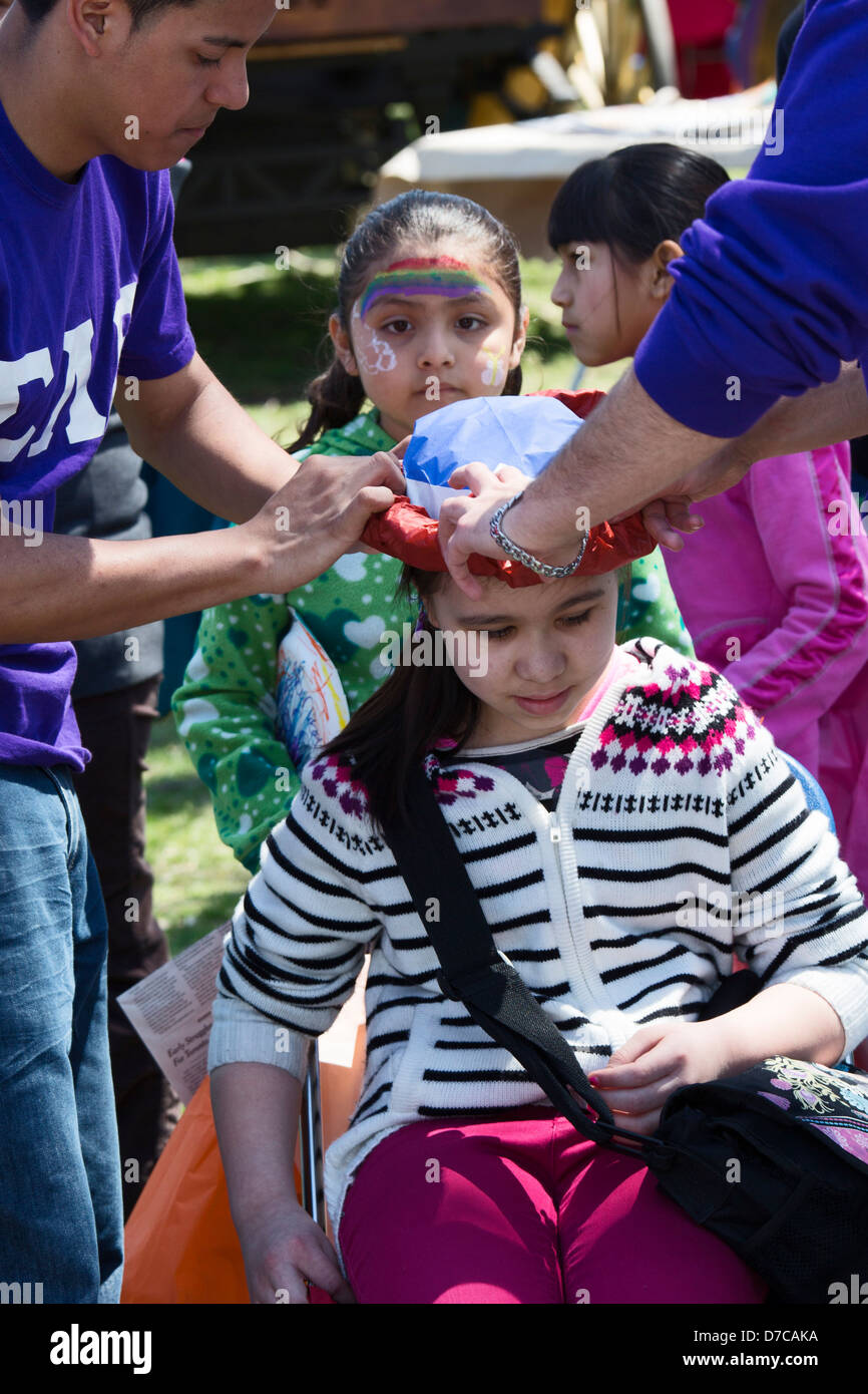 Thousands of children attended the annual Día de los Niños celebration at Clark Park in Detroit's Mexican-American community. Stock Photo