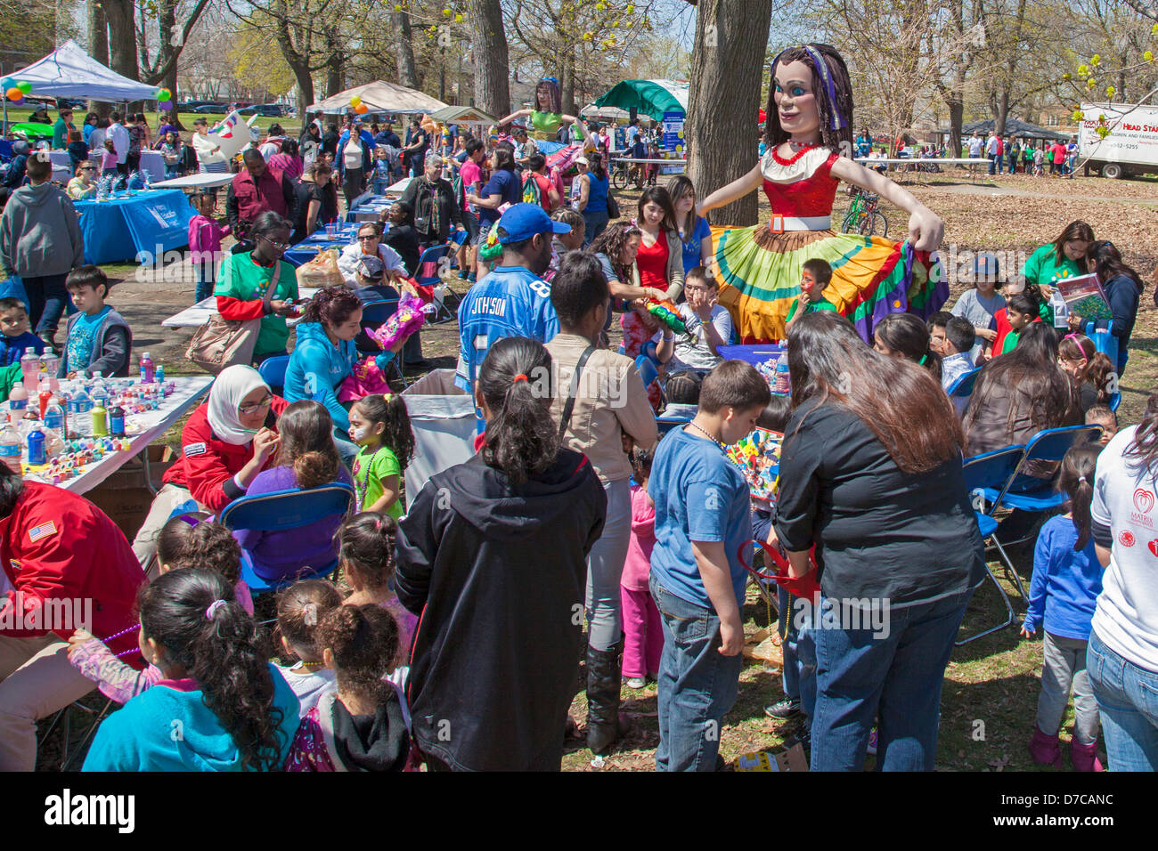 Thousands of children attended the annual Día de los Niños celebration at Clark Park in Detroit's Mexican-American community. Stock Photo