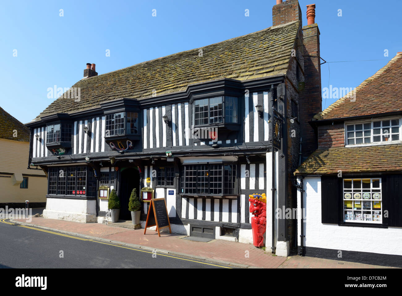 The Star Inn in the village of Alfriston, East Sussex, UK Stock Photo