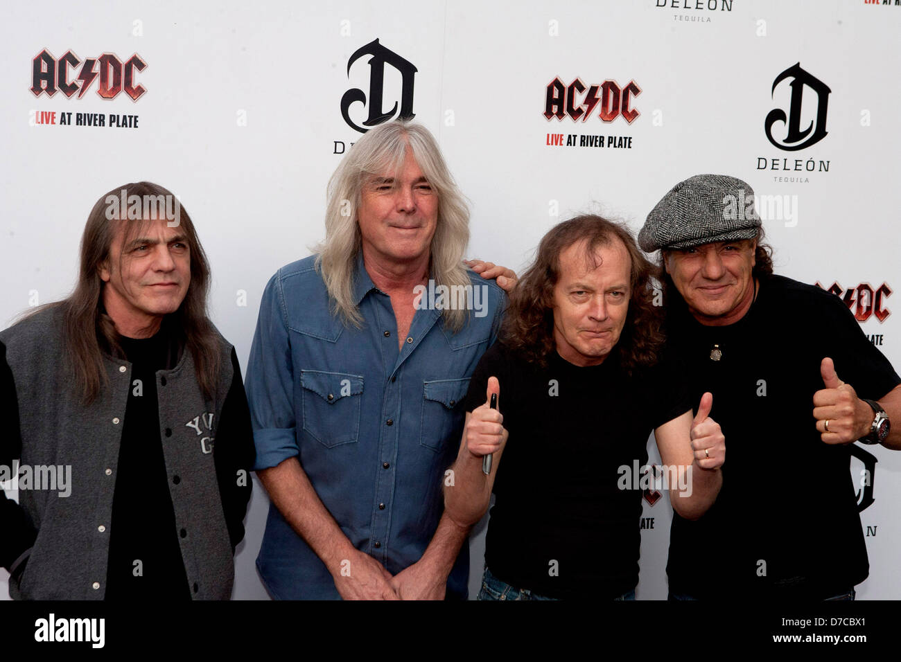 Malcolm Young, Cliff Williams, Angus Young and Brian Johnson of AC/DC ...