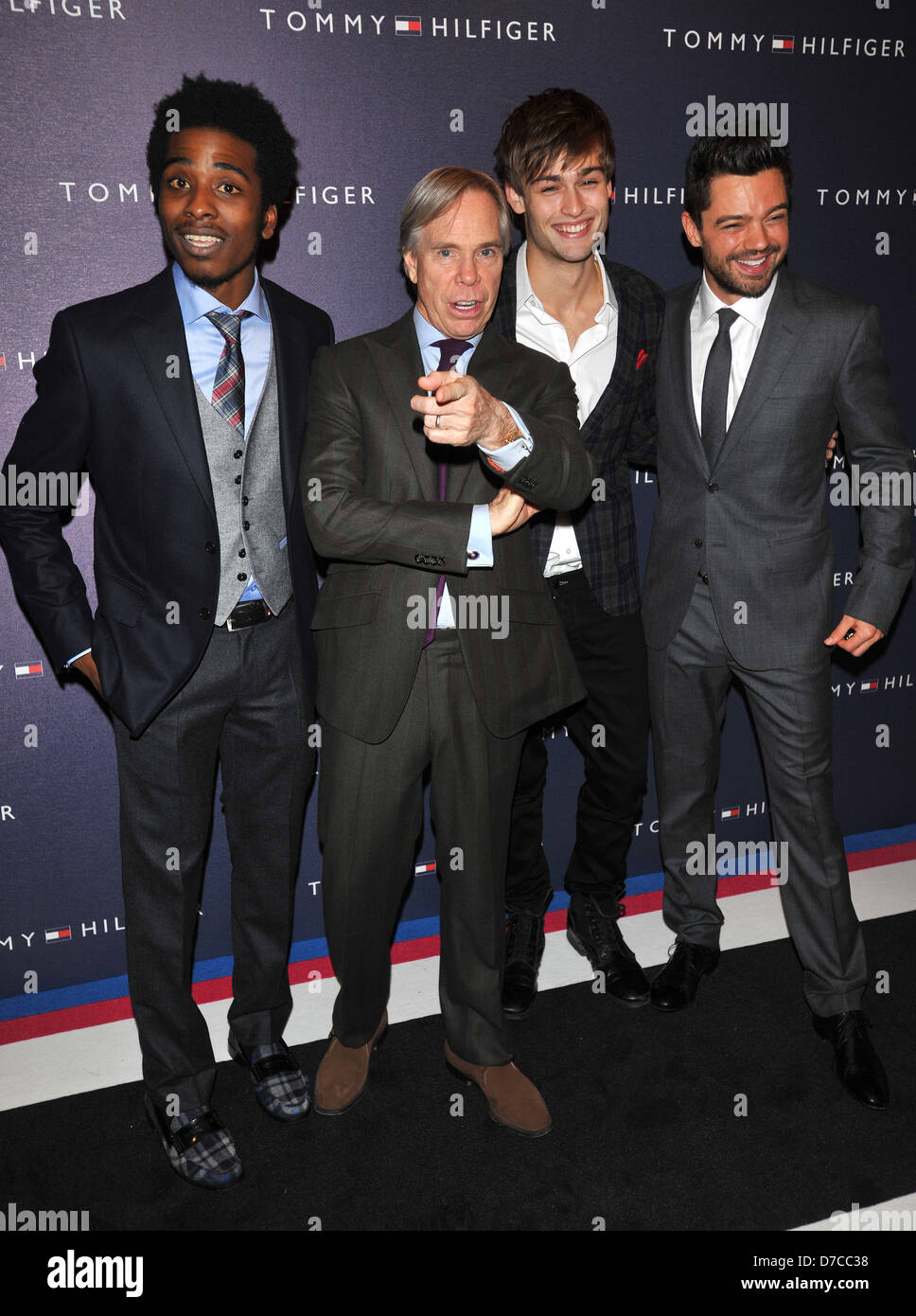 Marques Toliver, Douglas Booth, Tommy Hilfiger and Dominic Cooper Tommy  Hilfiger - store launch party. London, England Stock Photo - Alamy