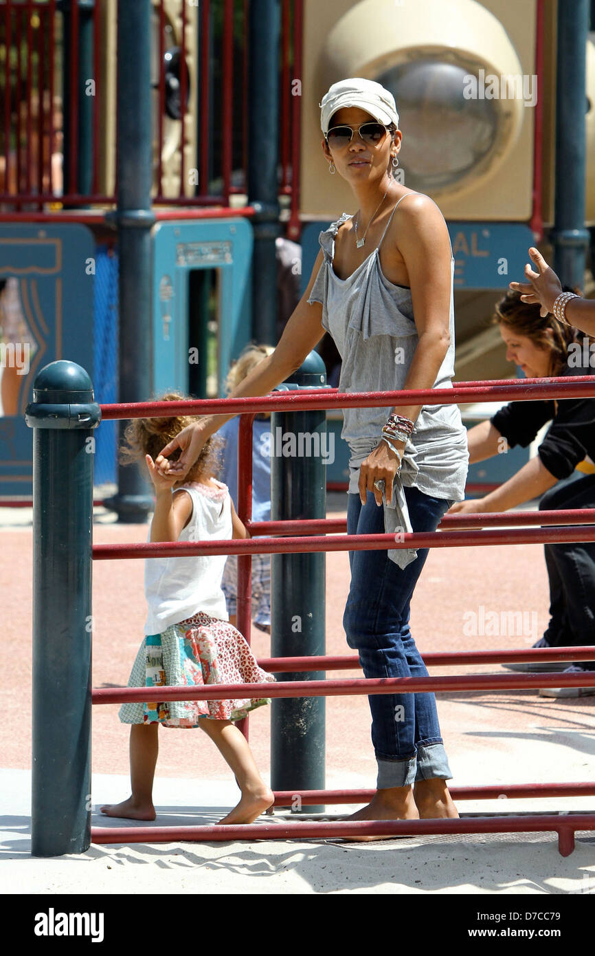 Halle Berry spends the afternoon with her daughter Nahla Ariela Aubry