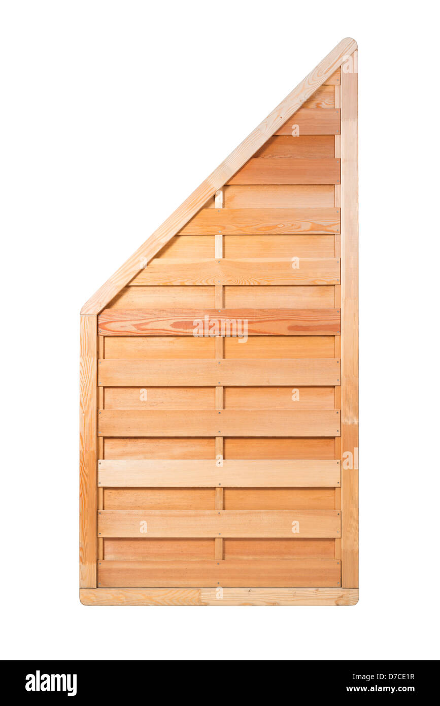 Wooden fence panel on white background with clipping path Stock Photo ...