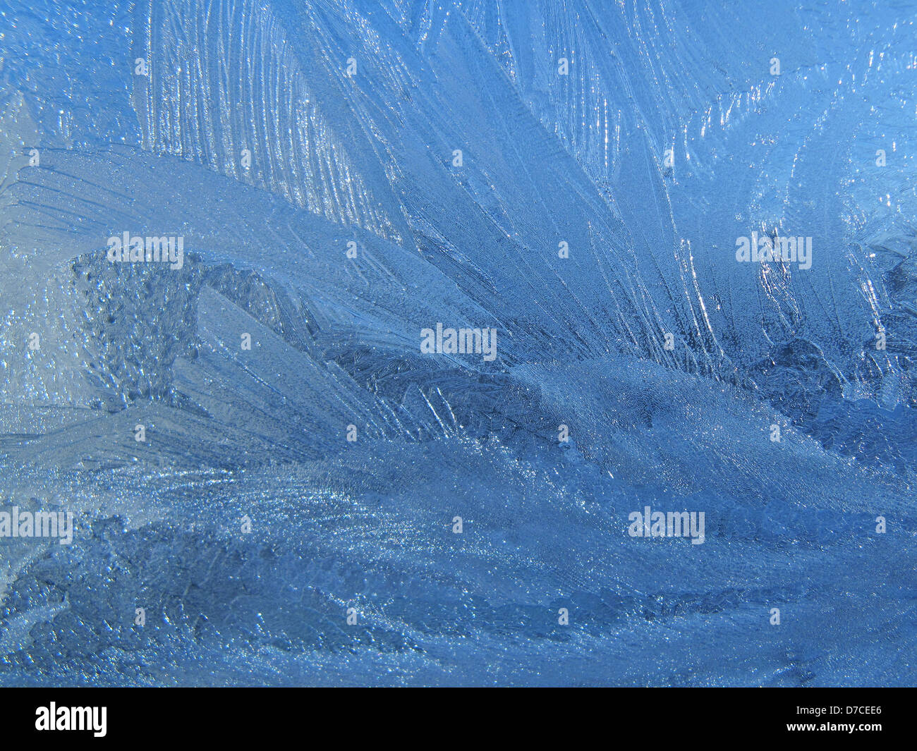 frosty natural pattern on winter window Stock Photo - Alamy