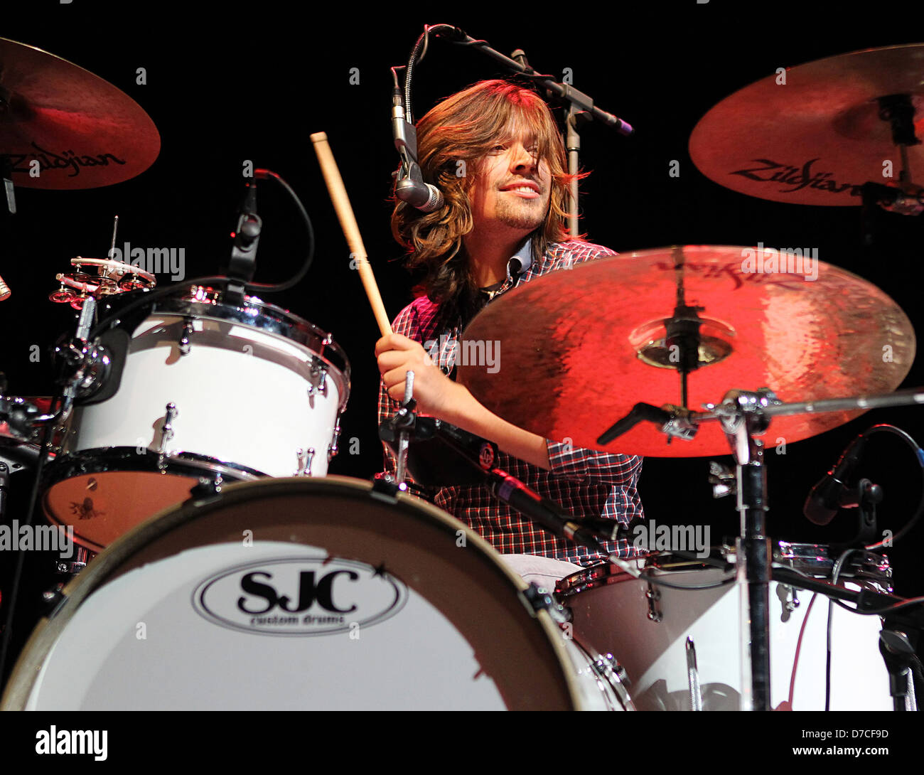 Zac Hanson Of Hanson Pperforming On Stage Of Their Shout It Out World Tour At The O2 Arena 