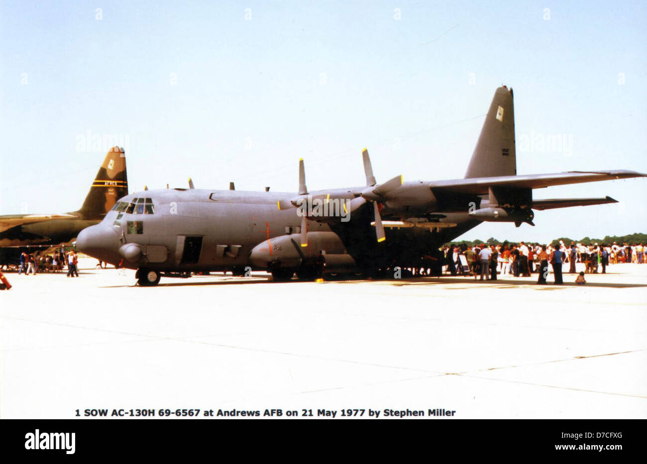 Lockheed AC-130H, 69-6573, 16th SOS, Korat Royal Thai AB, 14Jul75, Don ...