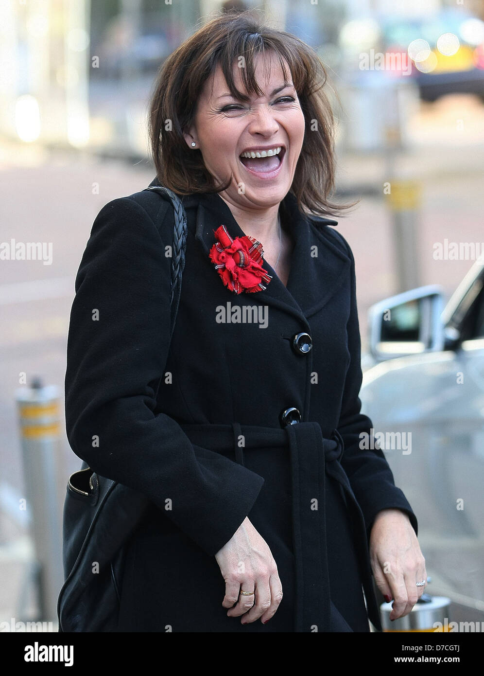 Scottish television presenter Lorraine Kelly leaving the ITV studios ...