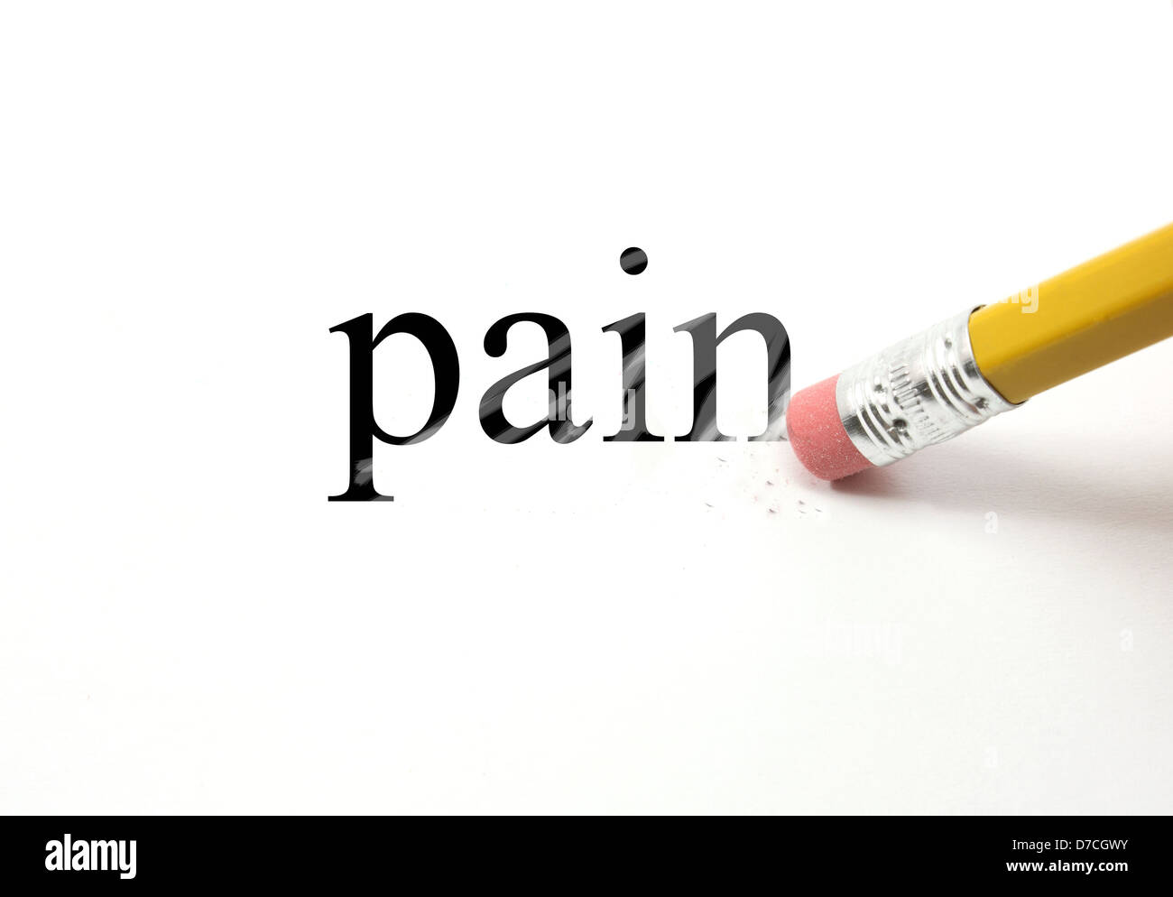 the-word-pain-written-on-white-with-the-end-of-a-pencil-erasing-the