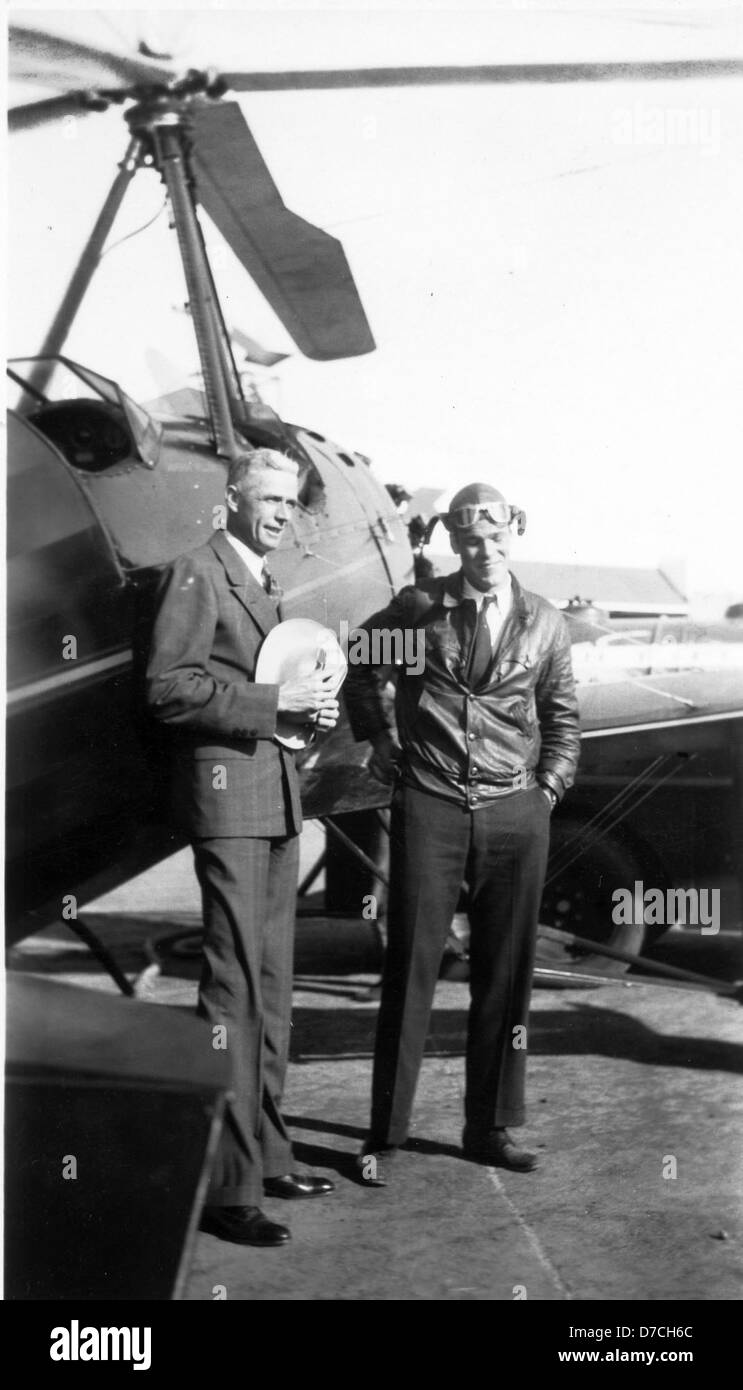 Pitcairn Autogyro, Johnny Miller, pilot, Amarillo TX, 1931 Stock Photo
