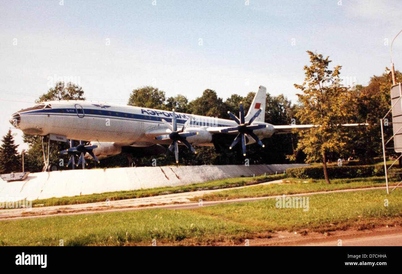 Tupolev Tu-114 Rossiya Stock Photo
