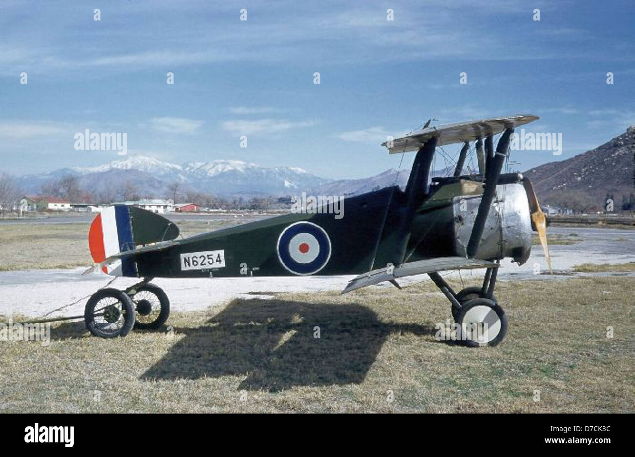 This image shows the iconic Sopwith Camel F.1, a World War I fighter ...