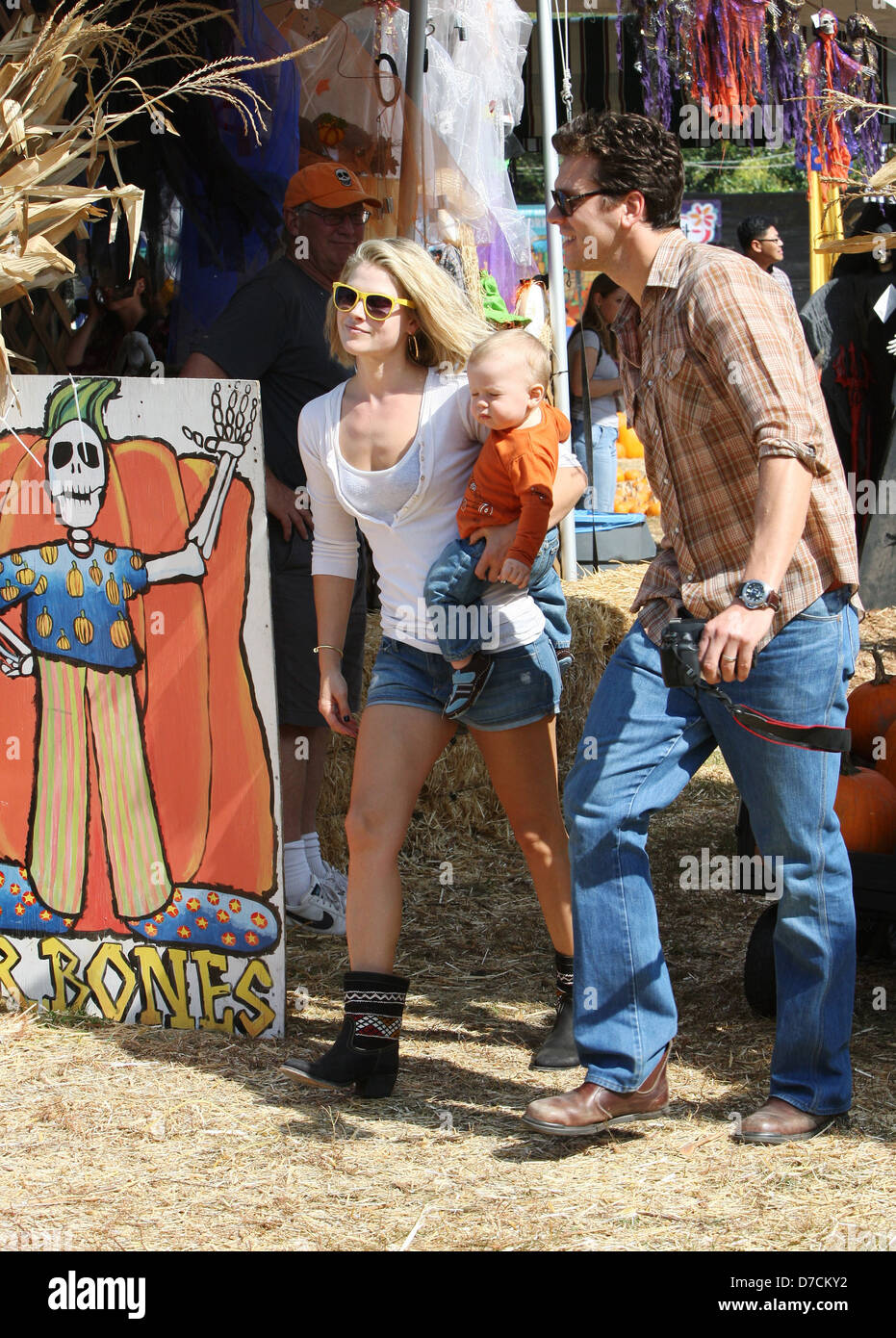 Ali Larter with husband Hayes MacArthur and their son Theodore