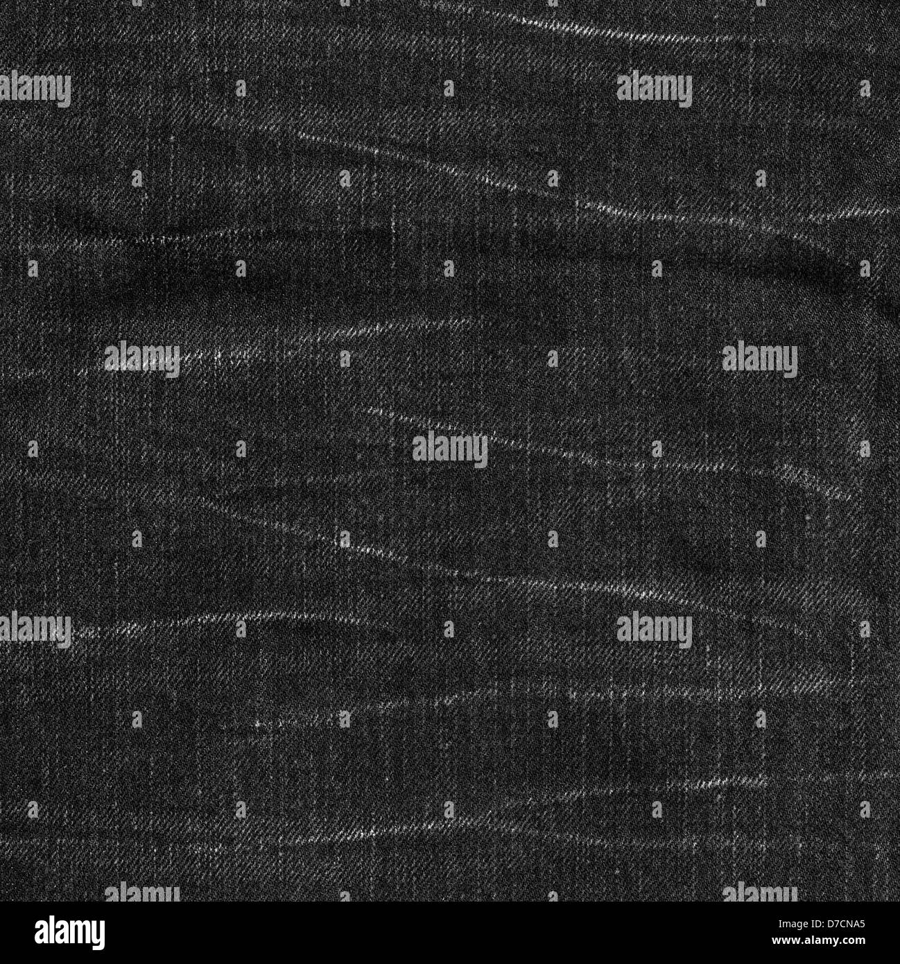 High resolution scan of black denim fabric. Scanned at 1200dpi using a professional Epson V700 scanner. Stock Photo