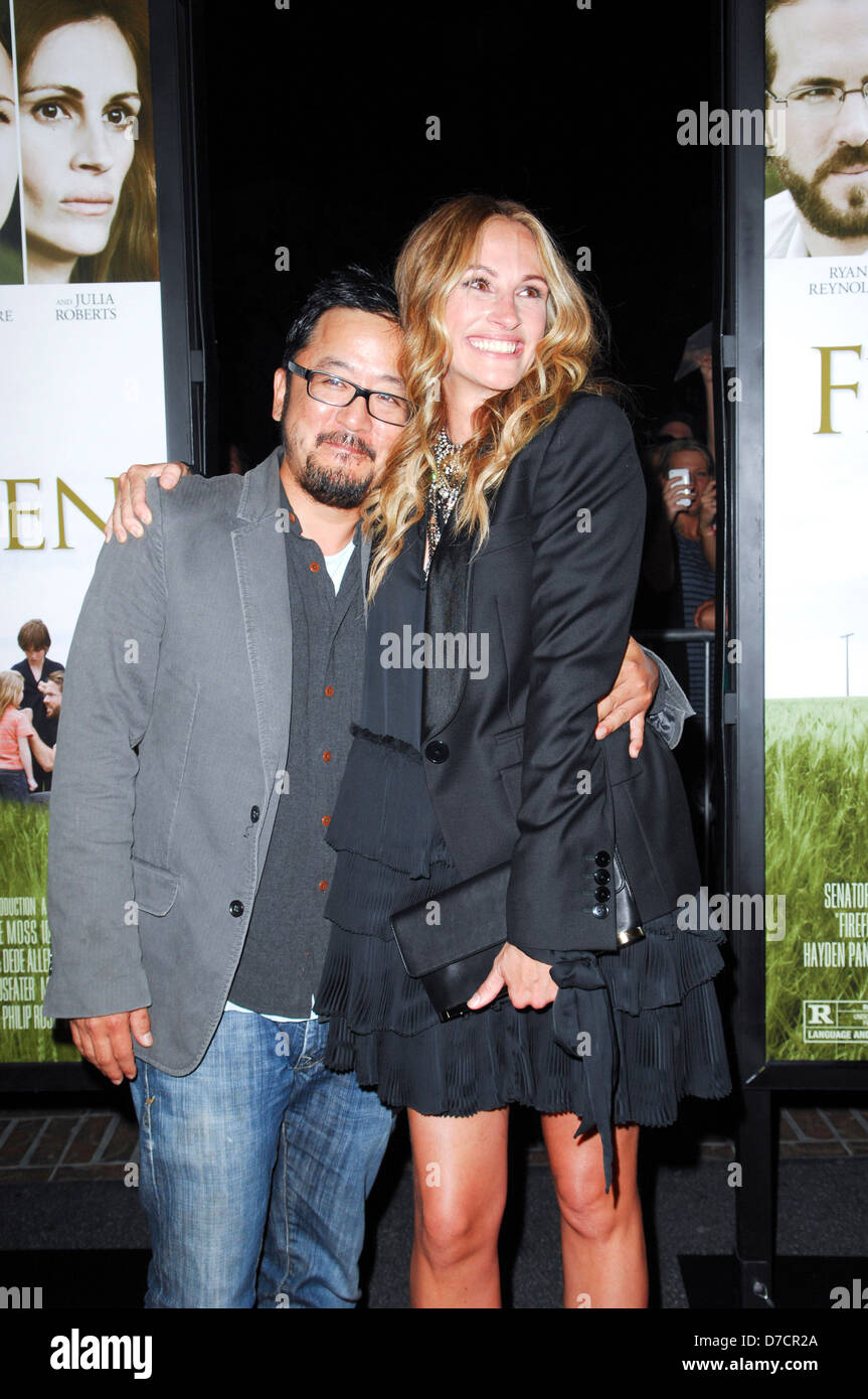 Dennis Lee, Julia Roberts The Premiere of 'Fireflies In The Garden' held at the Pacific Theater at the Grove - Arrivals Los Stock Photo