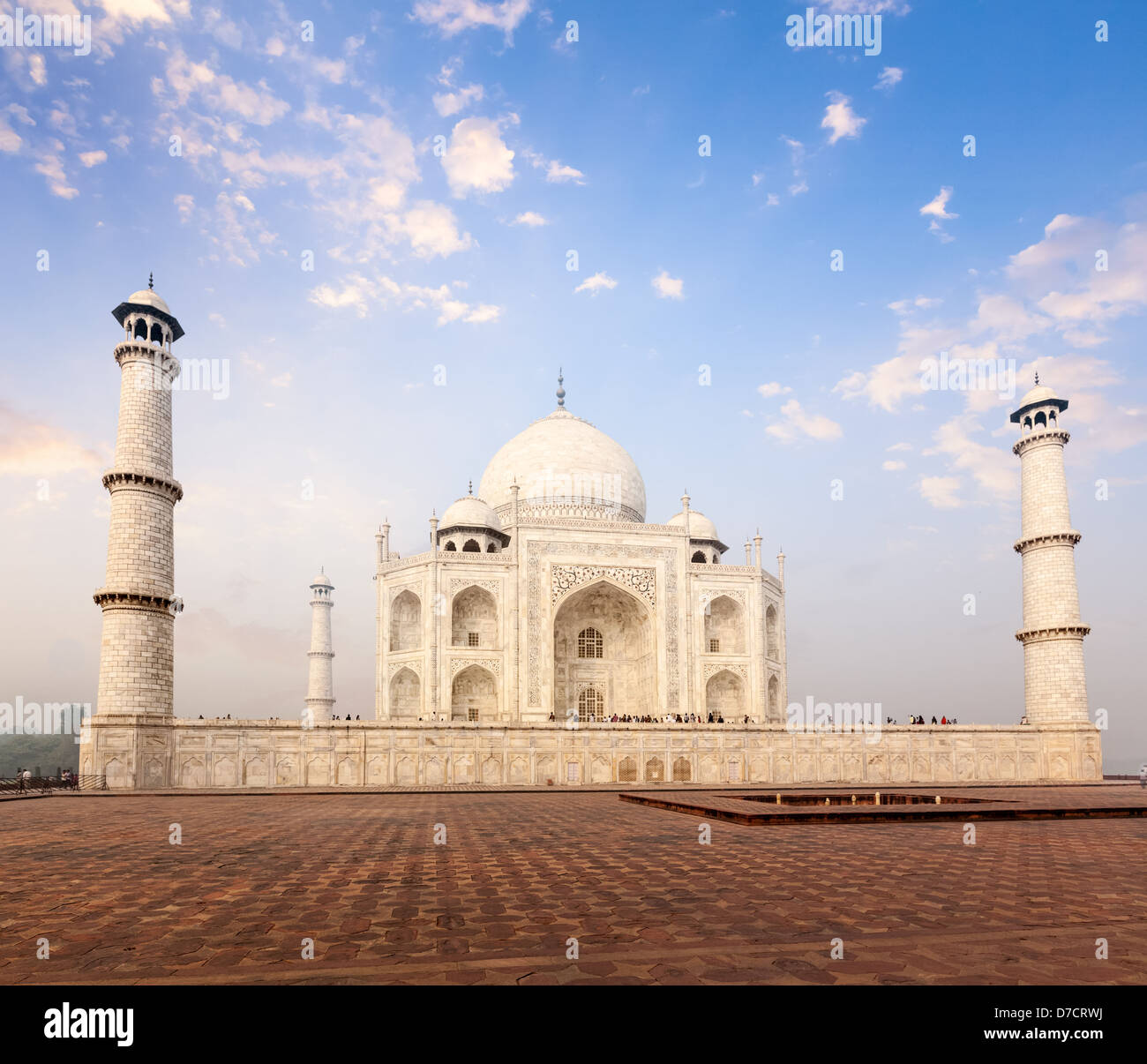 Taj Mahal. Indian Symbol - India travel background. Agra, India Stock Photo