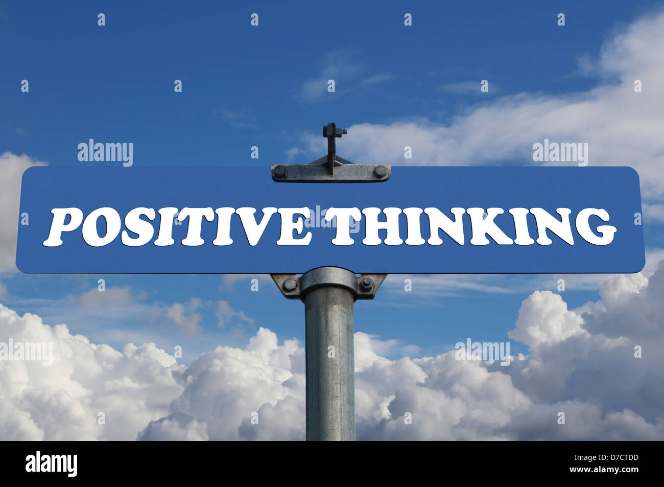 Positive thinking road sign Stock Photo - Alamy