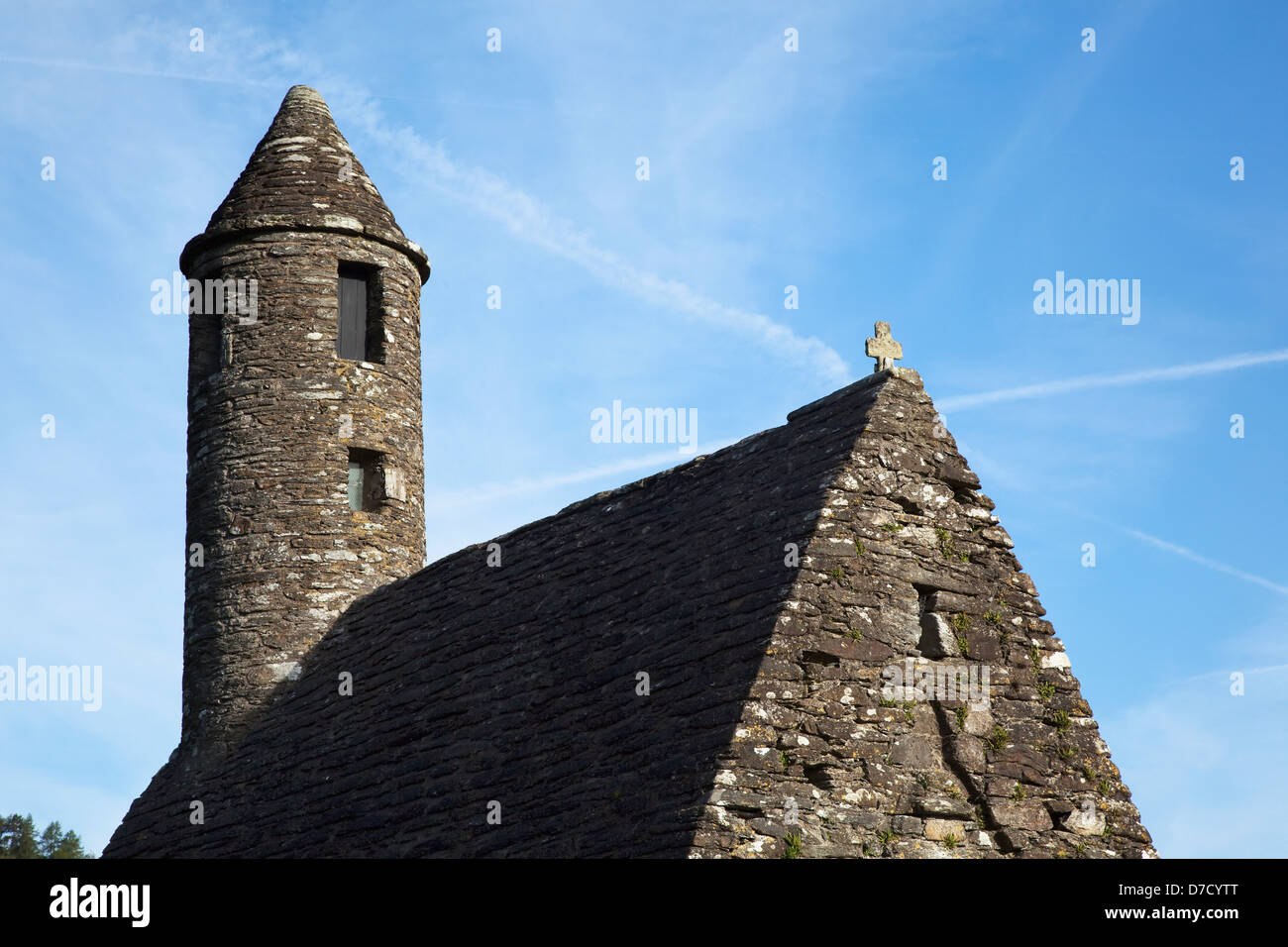 Saint kevin's church;Glendalough county wicklow ireland Stock Photo